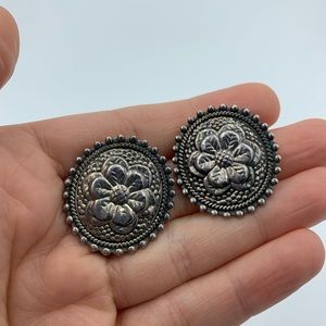 Silver plated vintage earrings